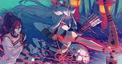 阴阳师手游 白狼 同人图 插画 壁纸 | 这一次 | 半次元-第一中文COS绘画小说社区