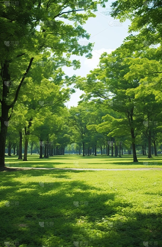 绿色树林风景场景图片素材