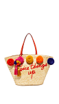 Kate Spade New York 大号绒球购物手提袋 | 15% off first app purchase with code: 15FORYOU