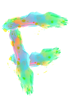 清新彩色晕染荧光色手绘水彩英文字母PNG+AI矢量设计素材 