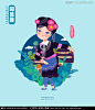 少数民族人物插画阿昌族