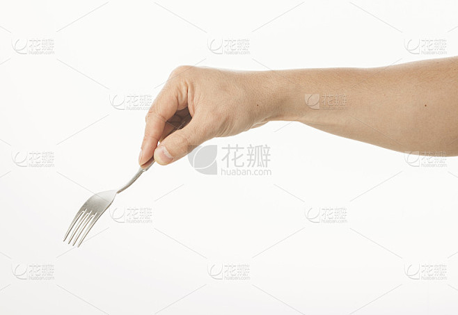 手握叉上白色