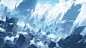 qiuling6689_Ice_and_snow_islands_suspended_in_the_air_blue_ice__3f14a1f1-0daa-4ed3-b830-763197de6993