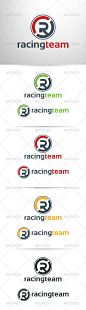 Racing Team - Letter R Logo Template: 