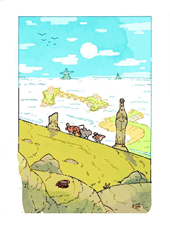 jfen9采集到吉卜力、moebius 风格插画