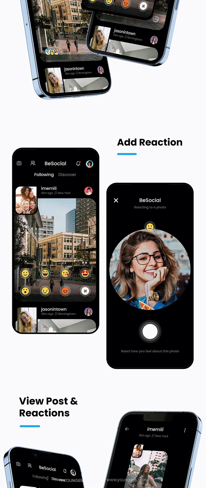 照片美化分类分享工具社交app用户界面设计ui套件模板下载_颜格视觉-花瓣网