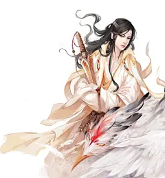 中国风手绘古风男女动漫插画CG游戏宫廷手游人物美术设计绘画素材