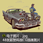 48张超赞韩国CG插画图片素材机械游戏角色人物参考摩托车机车-淘宝网