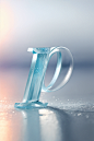 英文字母p冰块磨砂玻璃英文字体艺术字模型