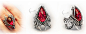 EXANTIQUS - silver and red topaz by LUNARIEEN#饰品##宝石#