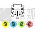 拼车,灰色,人群,线图标,分离着色,轮廓,传统,商务,人,Rent