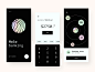 Holo App mobile ui onboarding fintech transaction dark gradient holo holographic bankingapp invoice bank finance banking mobile uiux interface design clean minimal