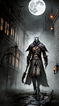 00580-3198272566-(masterpiece), (best quality),  gloomy tone, bloodborne style city street with undead, dark fantasy, extremely detailed, night,