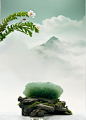 03199-2554764210-Photographic photo,realistic,cinematic,large area blank,front view,a piece of jade,atmospheric lighting,white background,Medium