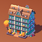 3dart blender building game gameart gamedev Isometric Low Poly lowpoly