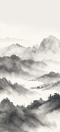 山水水墨高清背景2