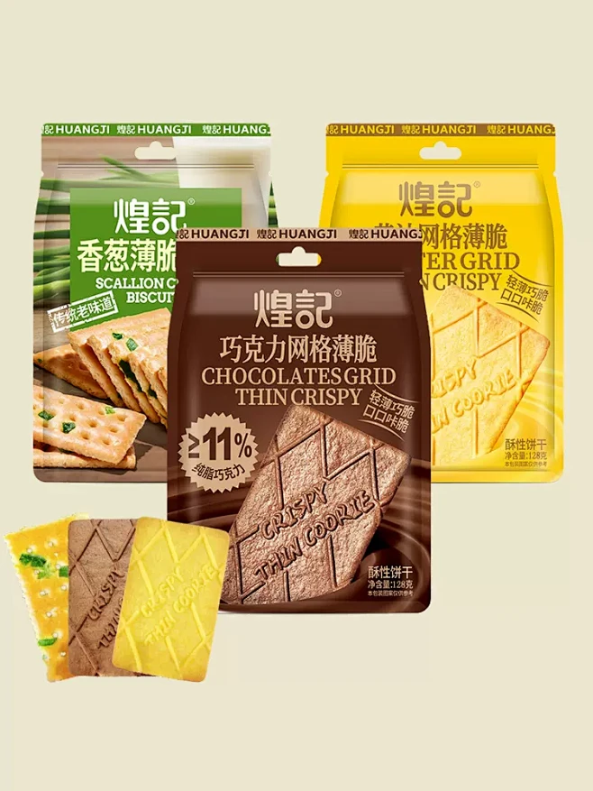 煌记黄油巧克力网格薄脆饼干香葱味酥性酥脆饼干休闲零食下午茶-tmall.com天猫-花瓣网