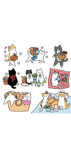 猫咪插画壁纸