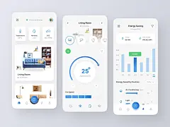 Hulo – Smart Home UI Kit 40多屏简洁清爽智能家居智慧家庭自动化操控设置用户界面app设计ui套件模板_UIGUI图片 ...