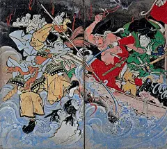 我爱看海的相册-[弘瀬金蔵] 芝居絵屏風