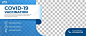 Covid 19 Vaccine horizontal banner template. 