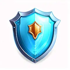 简约立体盾牌AI图元素