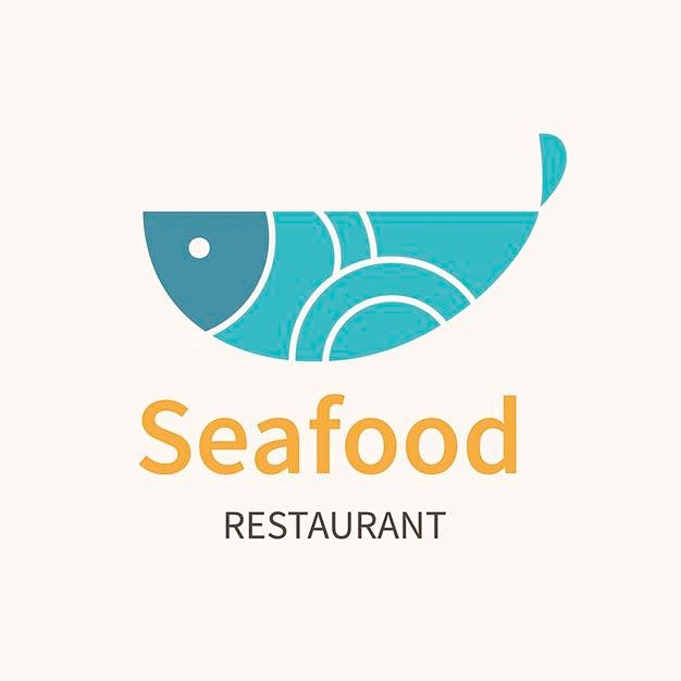 抽象的鱼餐厅品牌logo标志矢量图素材