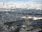 在巴黎最高楼蒙巴纳斯大厦上俯瞰城市全景