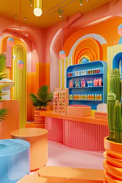 现代电商商铺AI元素创意设计