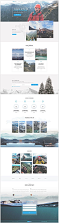 Mountains - Free Travel Landing Page PSD Template: 