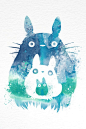 《龙猫》宫崎骏 梦幻色彩 'Totoro and mini Totoros'