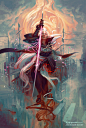 Remiel, Angel of Visions, Peter Mohrbacher : created for www.angelarium.net