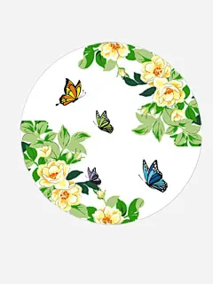 牡丹插画高清素材 中国风 水粉画 蝴蝶 免抠png 设计图片 免费下载