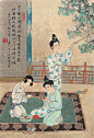 【唐　蛛丝乞巧】
七夕织女赐新妆，挑来蛛丝盒中藏。明朝结成玲珑网；试比阿谁称巧娘。
《荆楚岁时记》：”七月七日，为牵牛织女聚会之夜。是夕，人家妇女结采缕，穿七孔针，或陈几筵酒脯瓜果于庭中以乞巧。有喜子网于瓜上。则以为符应。“喜子即指一种小蜘蛛。唐刘言史《七夕歌》：”碧空露重新盘湿，花上乞得蜘蛛丝。“杜甫在《牵牛织女》诗中也写过这种风俗：”蛛丝小人态，曲缀瓜果中。“宋代《东京梦华录》：”妇女望月穿针，或以小蜘蛛安合子内，次日看之，若网圆正，谓之得巧。“