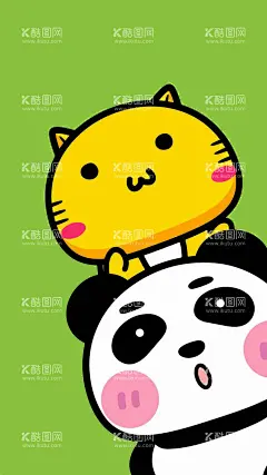 可爱卡通小猫  - 源文件下载【酷图网】可爱卡通小猫,小猫,猫咪,黄猫,小动物,矢量图,印花图,产品印花,包装印花,手机壳,手机壁纸