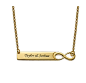 Infinity Bar Necklace with Engraving - 18ct Gold Plated | MyNameNecklace UK