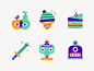 dribbble vector car characters pattern icons Icon