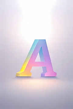 磨砂玻璃字母时尚立体艺术字