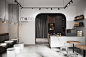 Coffee bar interior : This design project of minimalistic coffee bar was made with big passion to nature materials: wood, concrete, steel. Дизайн проект интерьера кофейни. Интерьер бара выполнен в современной стилистике, использованы натуральные материалы