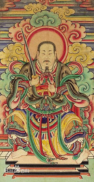 真武大帝，玄天上帝、玄武大帝、佑圣真君玄天上帝、荡魔天尊、玉虚师相、九天荡魔祖师、无量祖师，全称真武荡魔大帝。