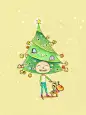 Merry Christmas! 圣诞快乐！

@小刺猬插画 公众号：xiaociweichahua