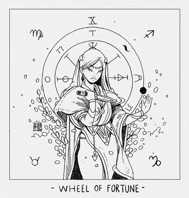 塔罗牌牌面西班牙插画师albaballestagonzález
