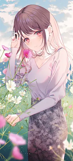 ミュシャ   二次元少女   
动漫壁纸   花海