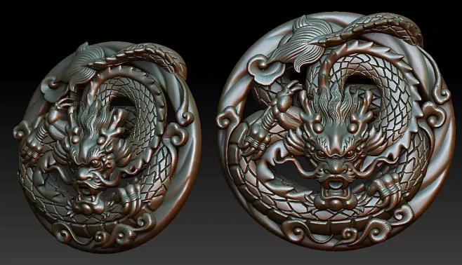 盘龙 精雕图 STL模型图扫描图玉雕图3D打印图纸l529-淘宝网