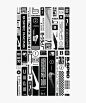 Nike B-Spec banner / labels. White/black - BAO