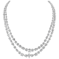 GIA Certified 36.92 Carat Diamond Two-Row Necklace For Sale at 1stDibs