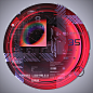 2D 3D art concept Cyberpunk design graphic HUD UI Y2K