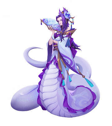 #蛇女灵魂莲华皮肤# 【蛇女立绘】通过与...