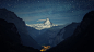 General 1920x1080 night mountains Switzerland sky stars nature landscape snow Matterhorn