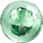 特效通用绿色水珠精华分子元素素材